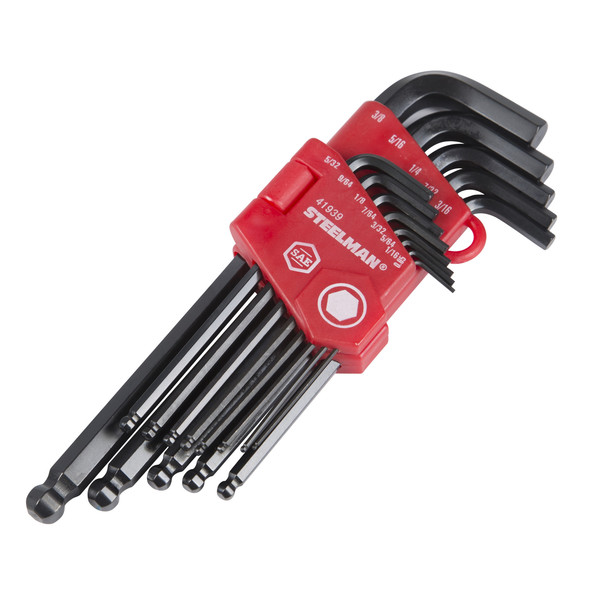 Steelman 13-Piece Long Arm Ball End Hex Key Wrench Set, Inch (SAE) 41939